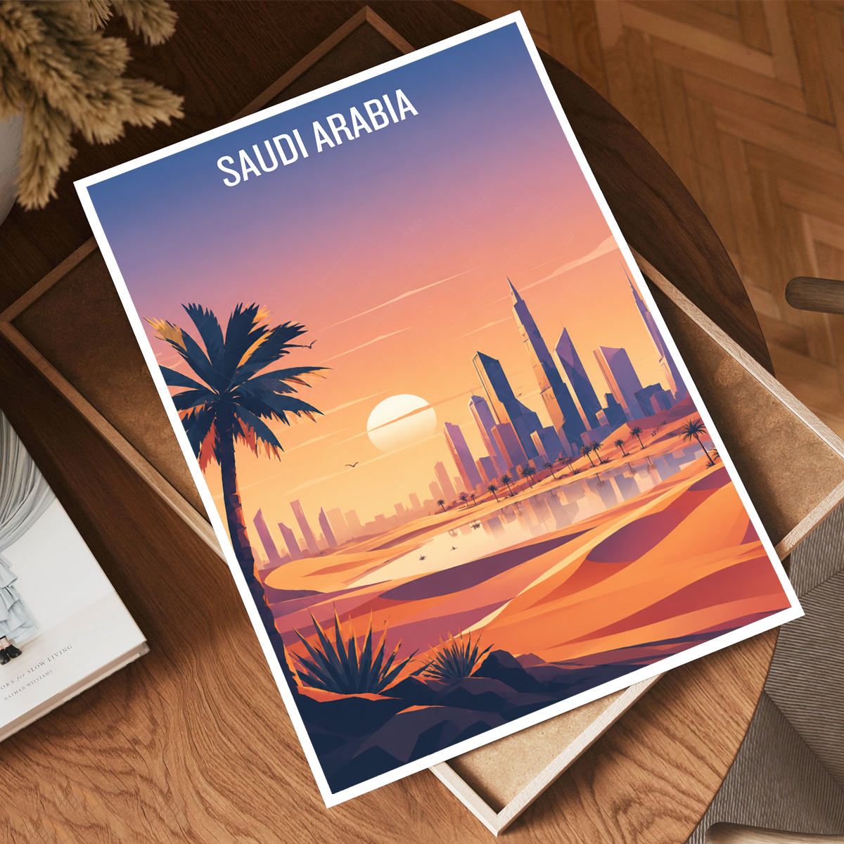 Saudi Arabia - Travel Wall Art Deco Poster Print