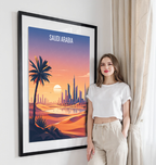 Saudi Arabia - Travel Wall Art Deco Poster Print