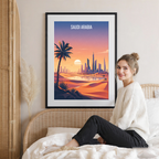 Saudi Arabia - Travel Wall Art Deco Poster Print