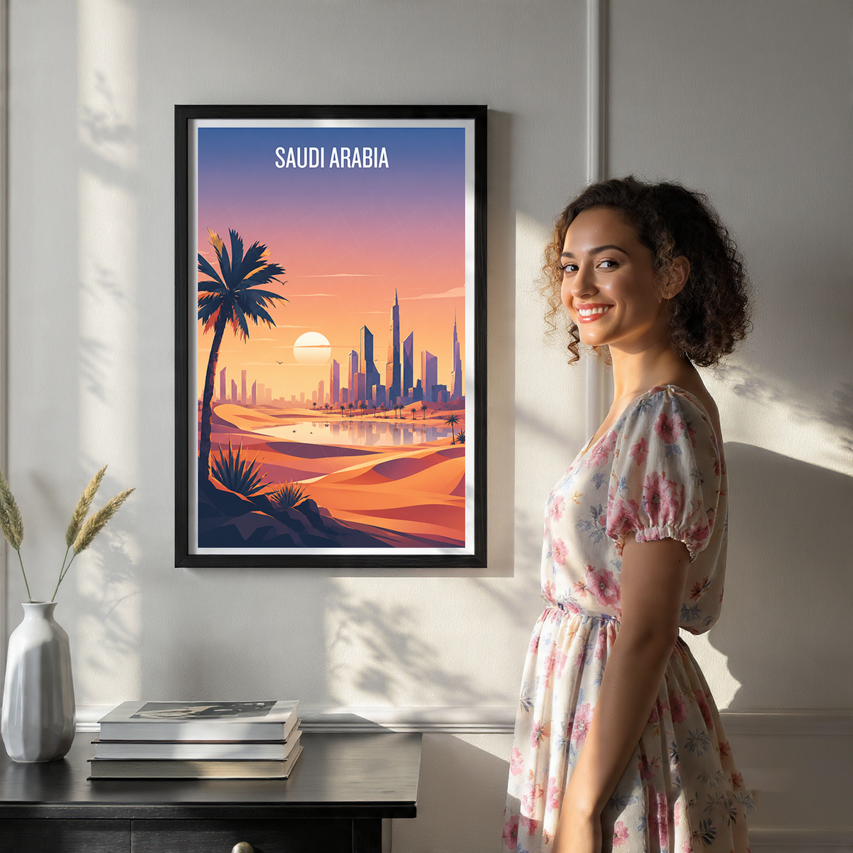 Saudi Arabia - Travel Wall Art Deco Poster Print