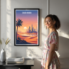 Saudi Arabia - Travel Wall Art Deco Poster Print