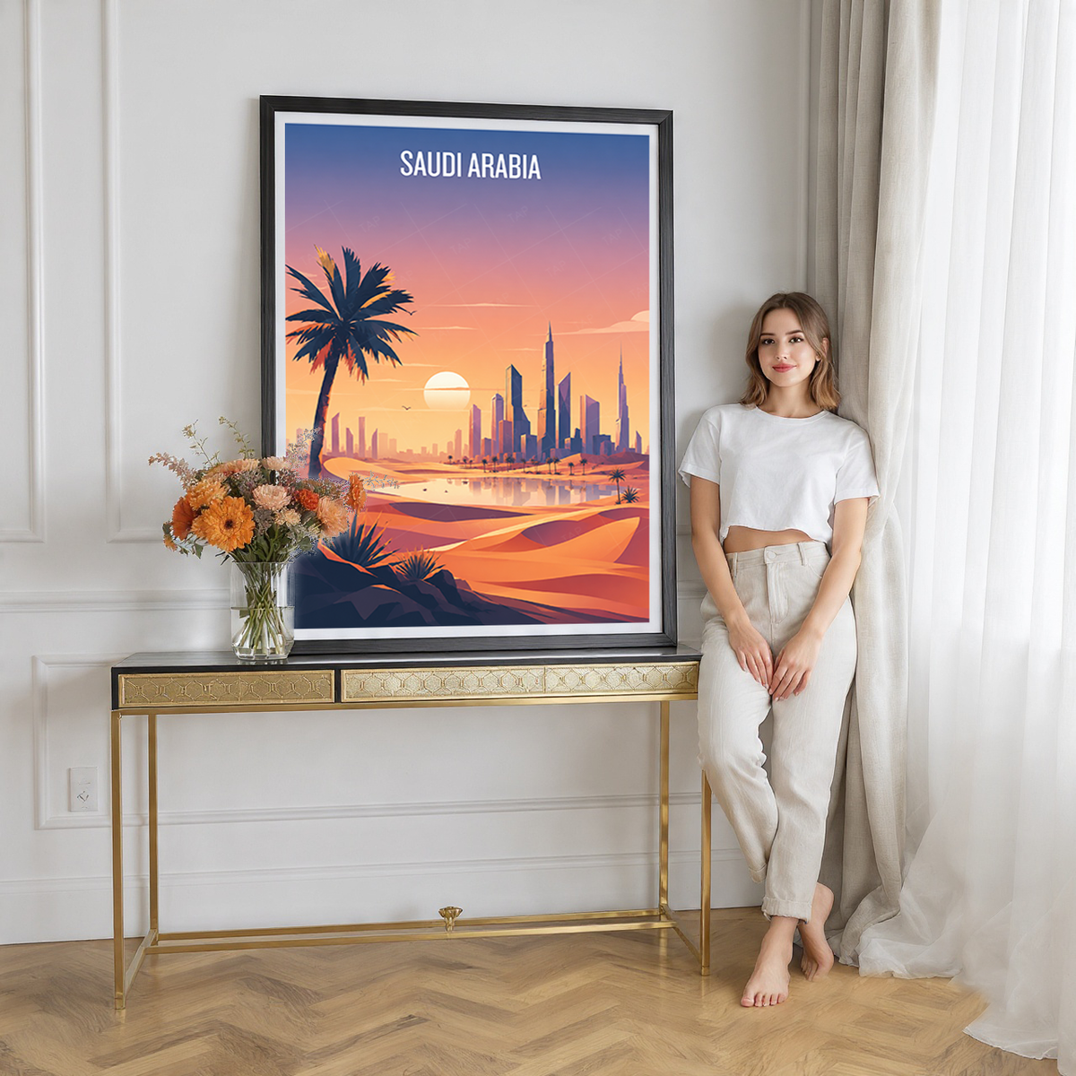 Saudi Arabia - Travel Wall Art Deco Poster Print