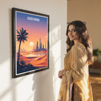 Saudi Arabia - Travel Wall Art Deco Poster Print