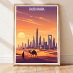 Saudi Arabia - Travel Wall Art Deco Poster Print
