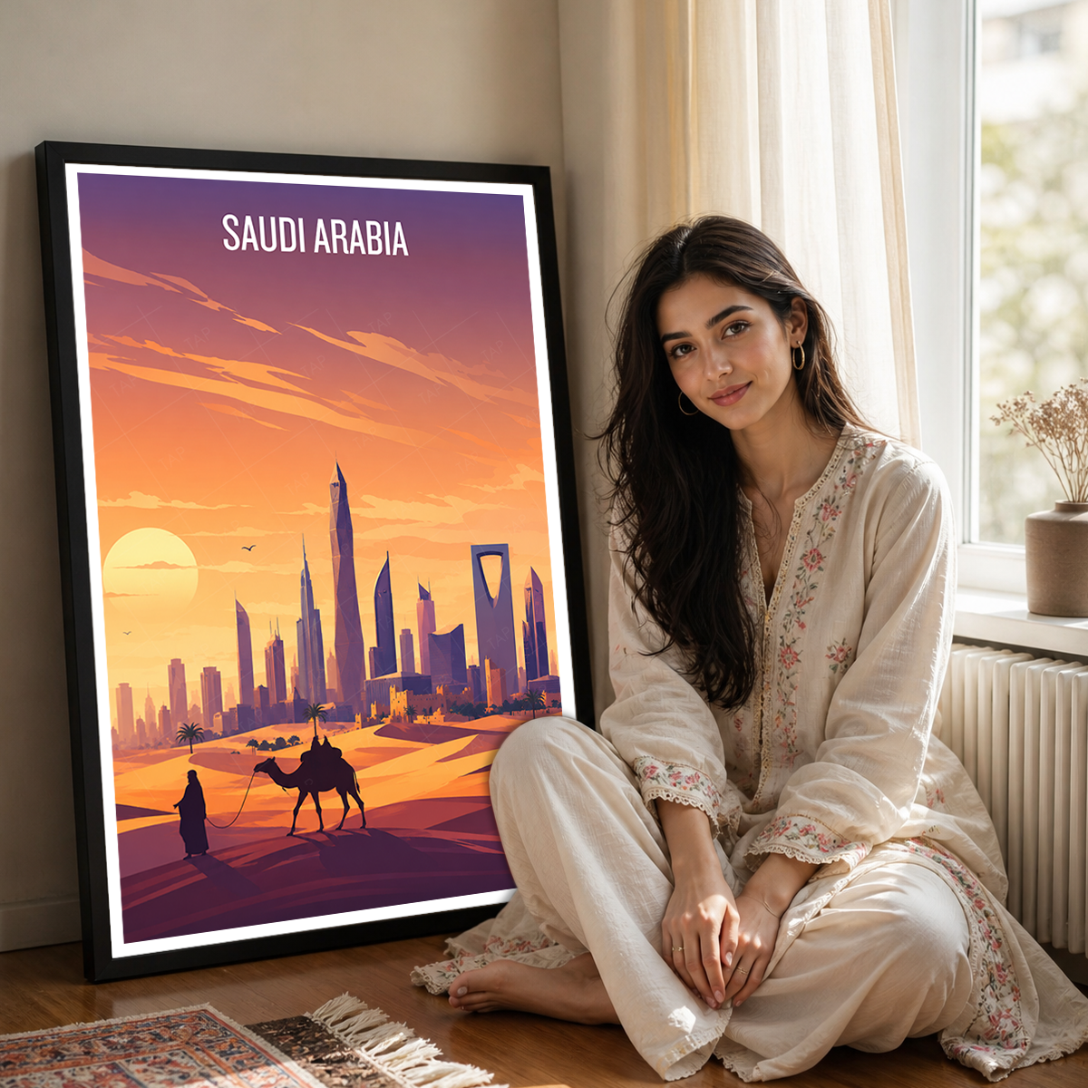 Saudi Arabia - Travel Wall Art Deco Poster Print