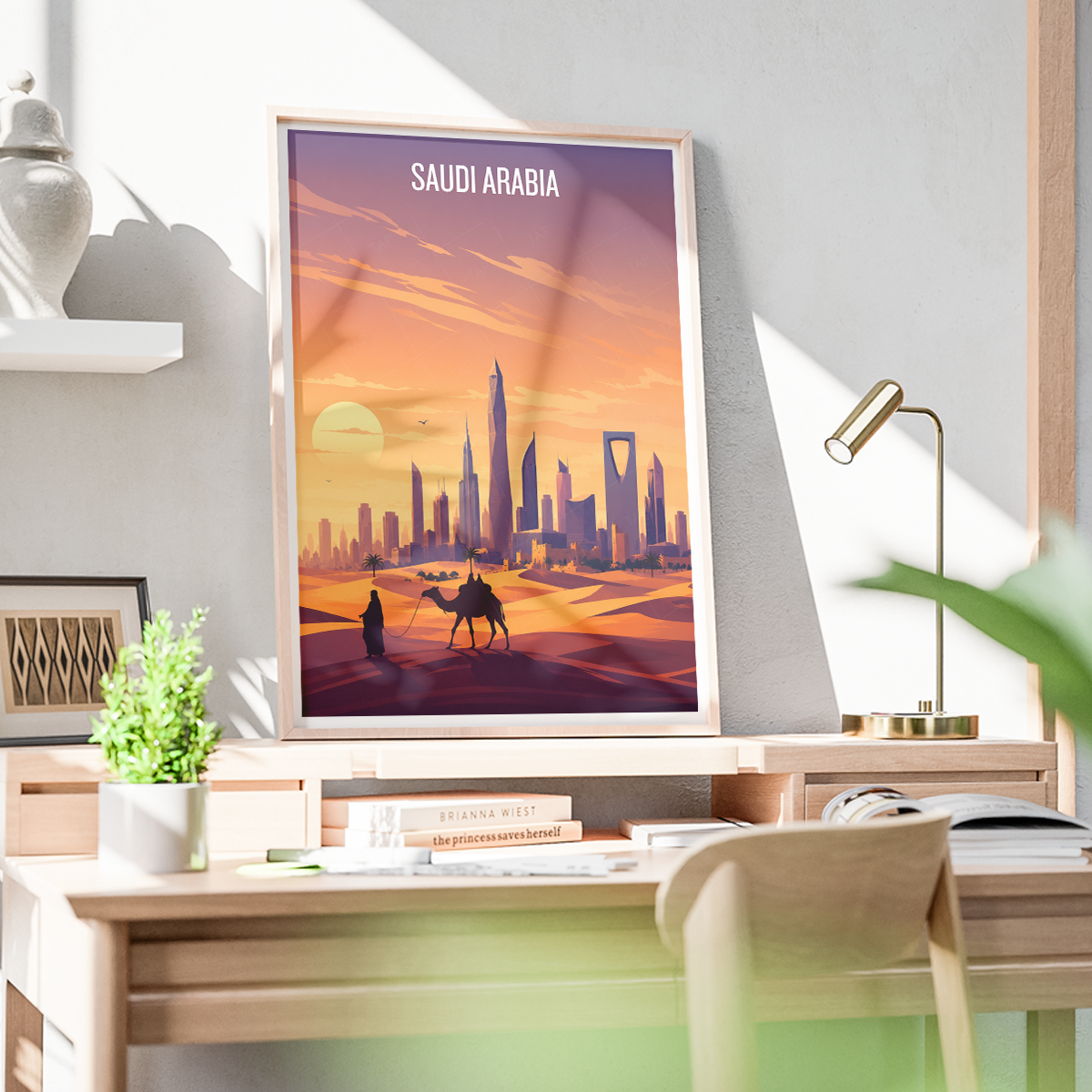 Saudi Arabia - Travel Wall Art Deco Poster Print