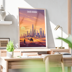 Saudi Arabia - Travel Wall Art Deco Poster Print