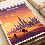 Saudi Arabia - Travel Wall Art Deco Poster Print