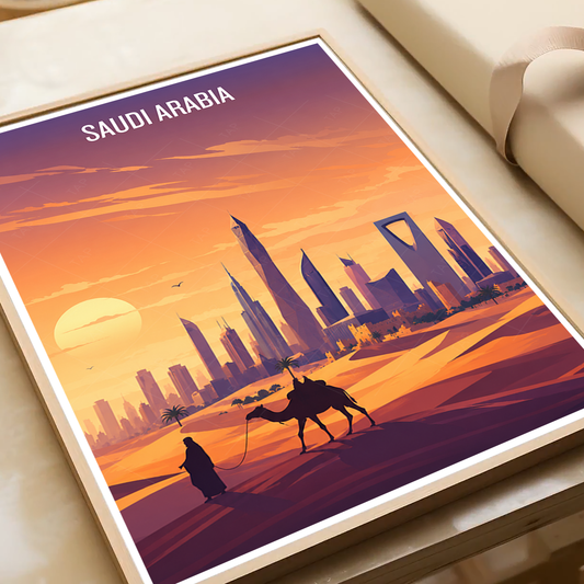 Saudi Arabia - Travel Wall Art Deco Poster Print - Art Print - Travel Art Poster