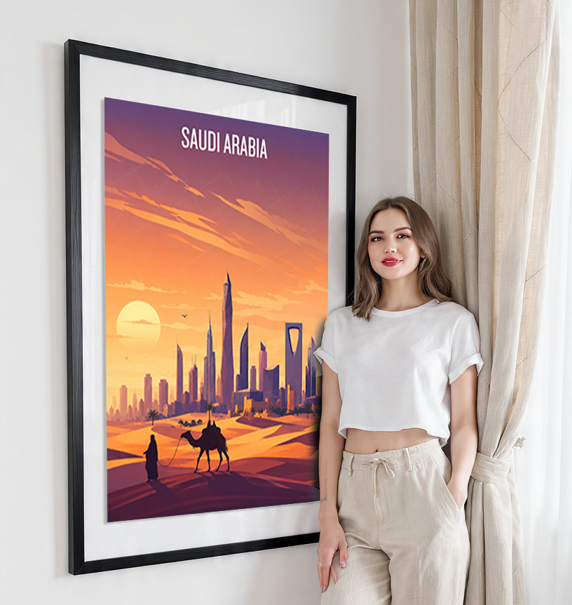Saudi Arabia - Travel Wall Art Deco Poster Print