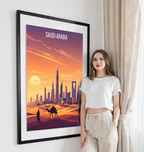Saudi Arabia - Travel Wall Art Deco Poster Print