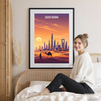 Saudi Arabia - Travel Wall Art Deco Poster Print