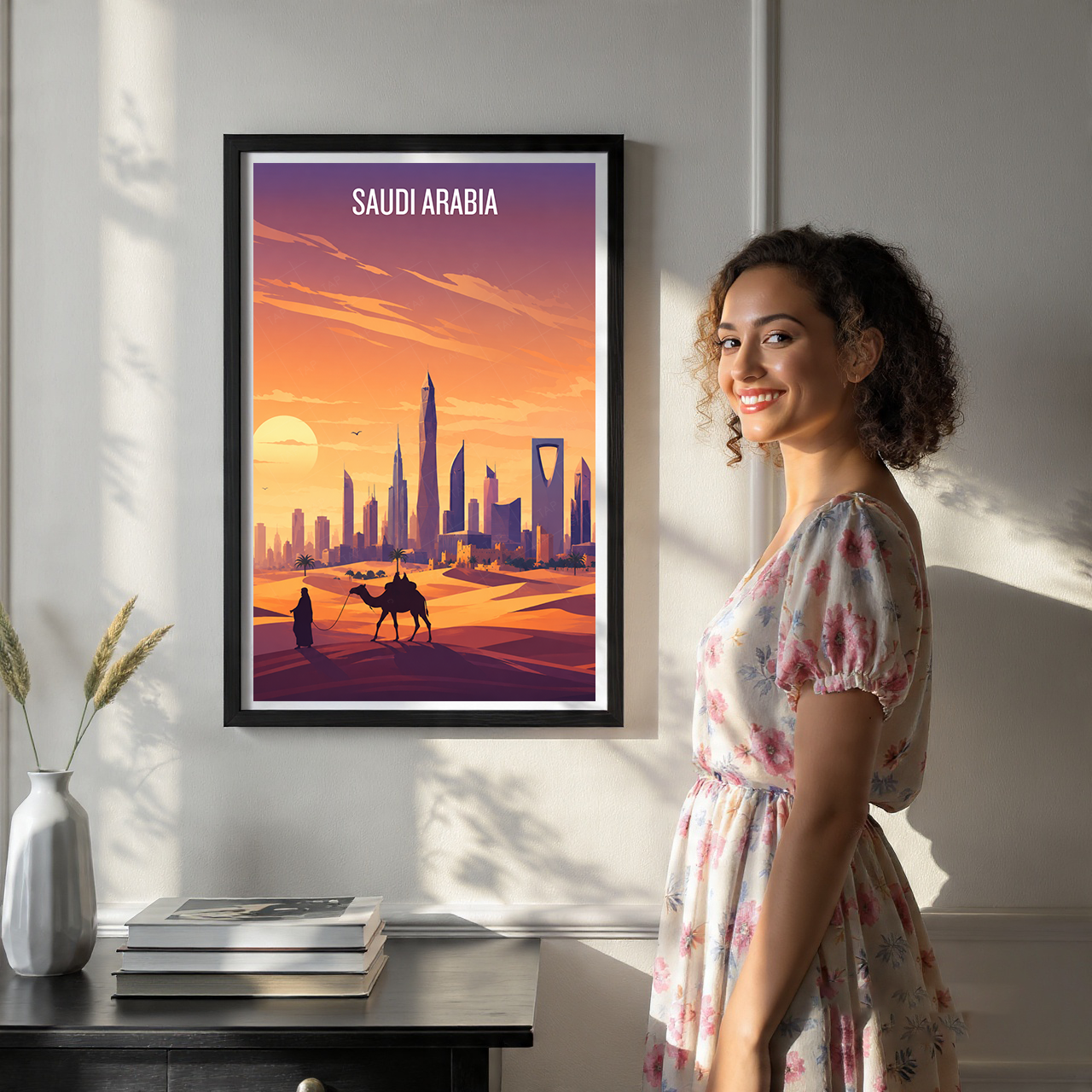 Saudi Arabia - Travel Wall Art Deco Poster Print