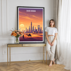 Saudi Arabia - Travel Wall Art Deco Poster Print