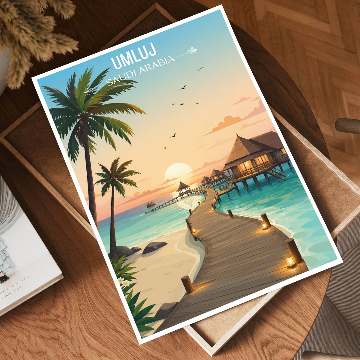 Umluj - Saudi Arabia - Travel Wall Art Deco Poster Print