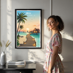 Umluj - Saudi Arabia - Travel Wall Art Deco Poster Print