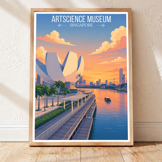 ArtScience Museum - Singapore - Poster Print Modern Style Wall Art - Art Print - Travel Art Poster