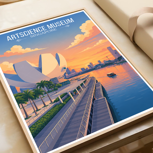 ArtScience Museum - Singapore - Poster Print Modern Style Wall Art - Art Print - Travel Art Poster
