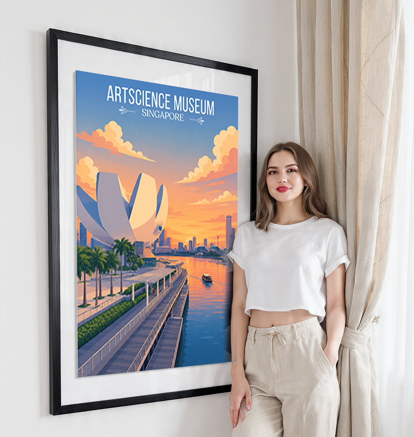 ArtScience Museum - Singapore - Poster Print Modern Style Wall Art