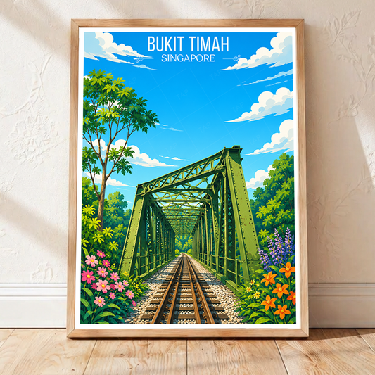 Bukit Timah - Singapore - Poster Print Modern Style Wall Art - Art Print - Travel Art Poster
