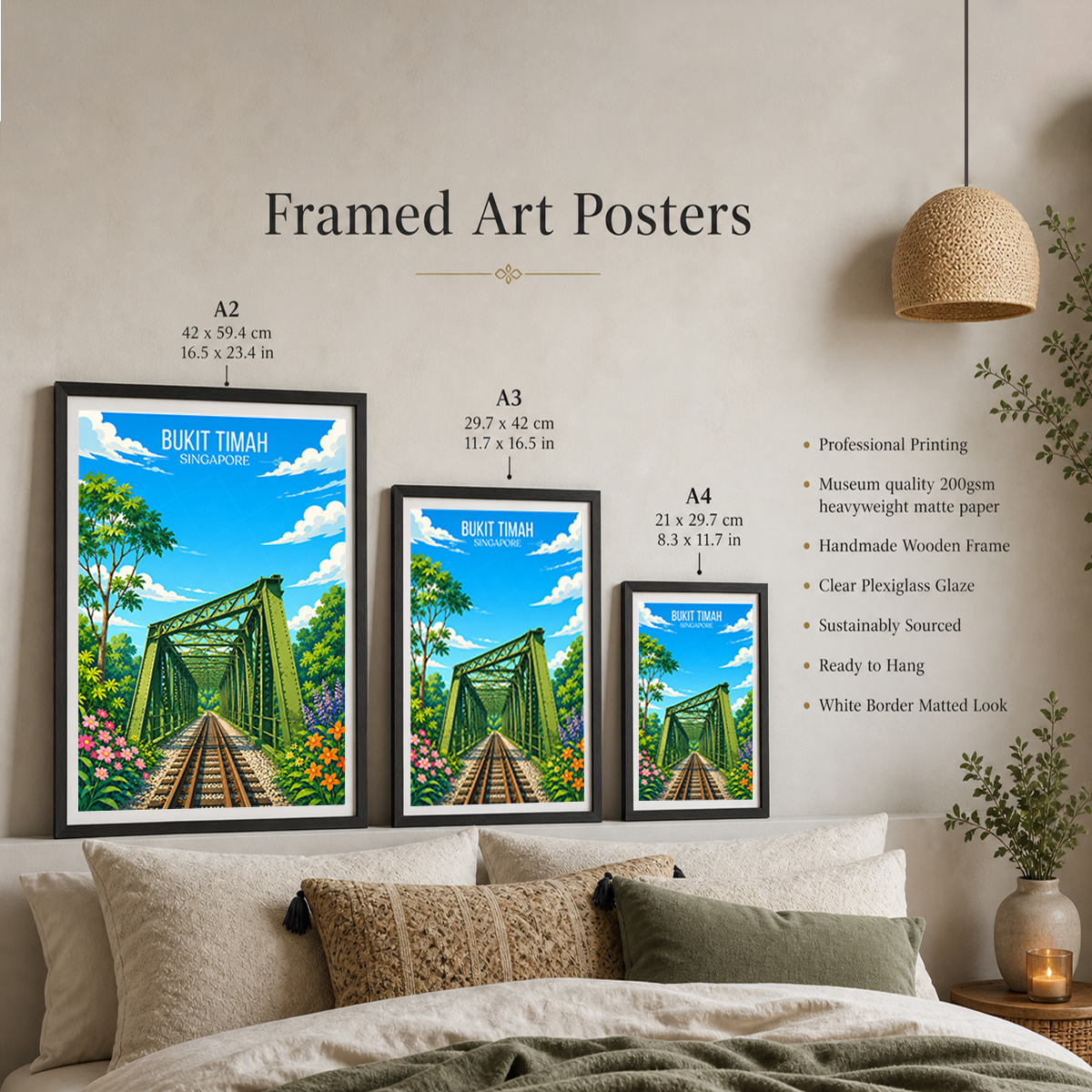 Bukit Timah - Singapore - Poster Print Modern Style Wall Art