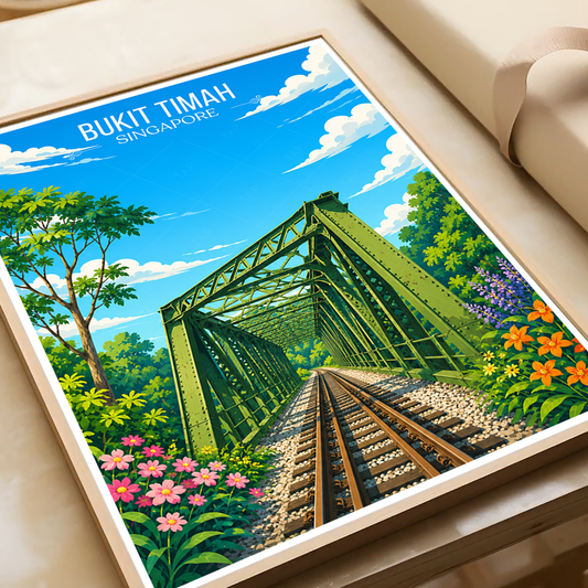 Bukit Timah - Singapore - Poster Print Modern Style Wall Art - Art Print - Travel Art Poster