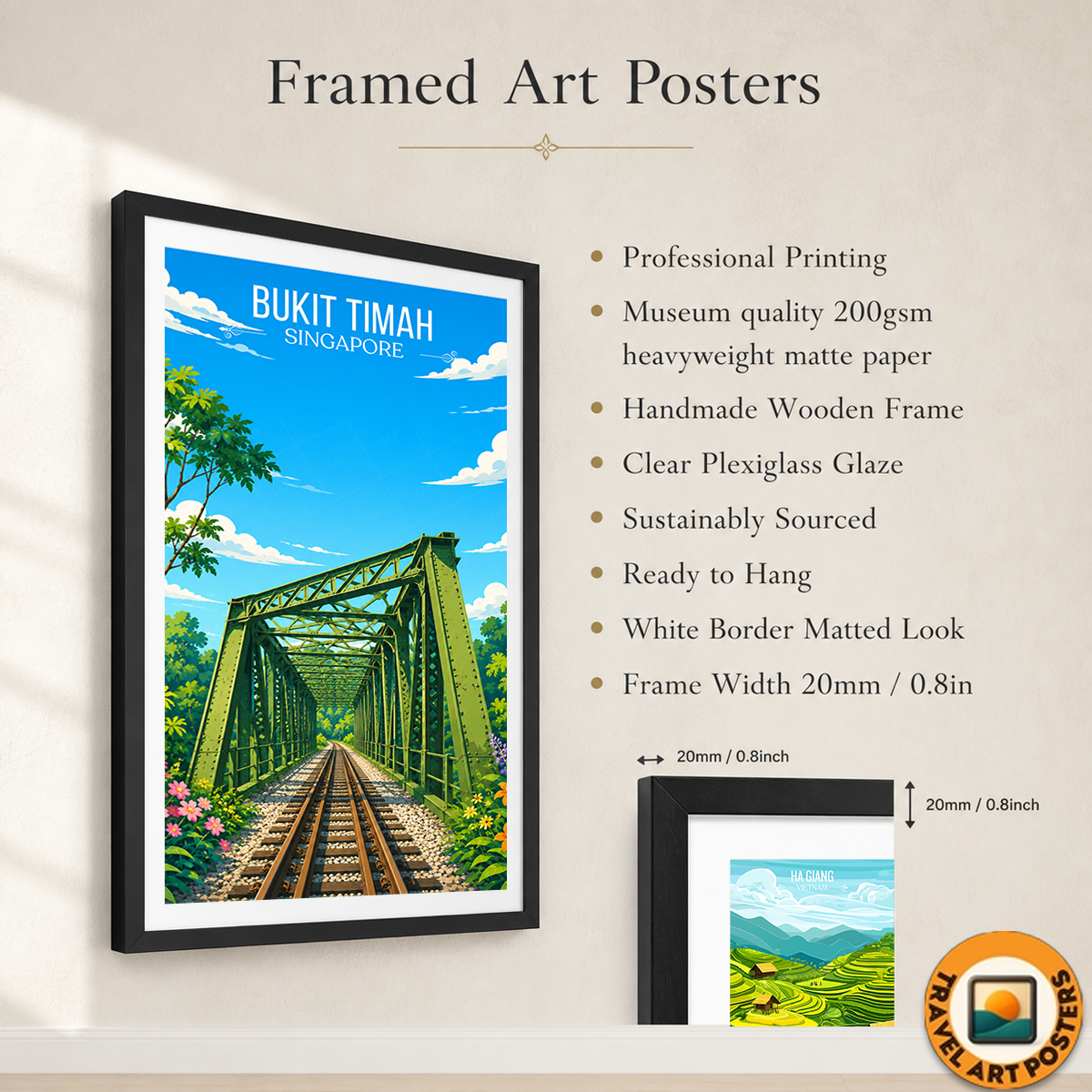 Bukit Timah - Singapore - Poster Print Modern Style Wall Art