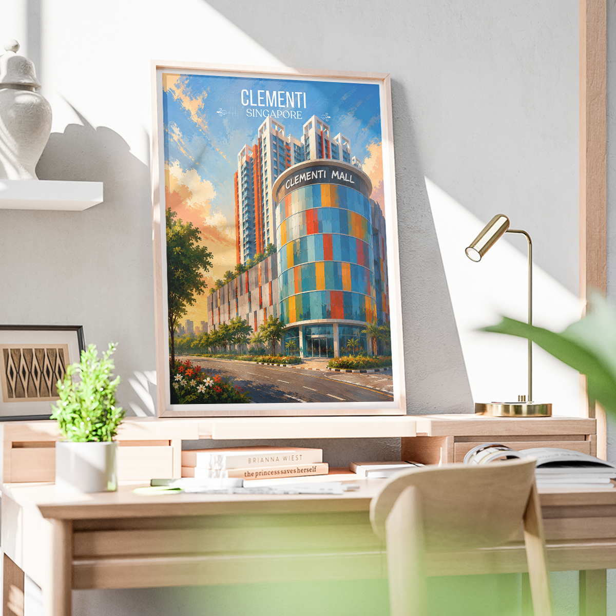 Clementi - Singapore - Poster Print Modern Style Wall Art