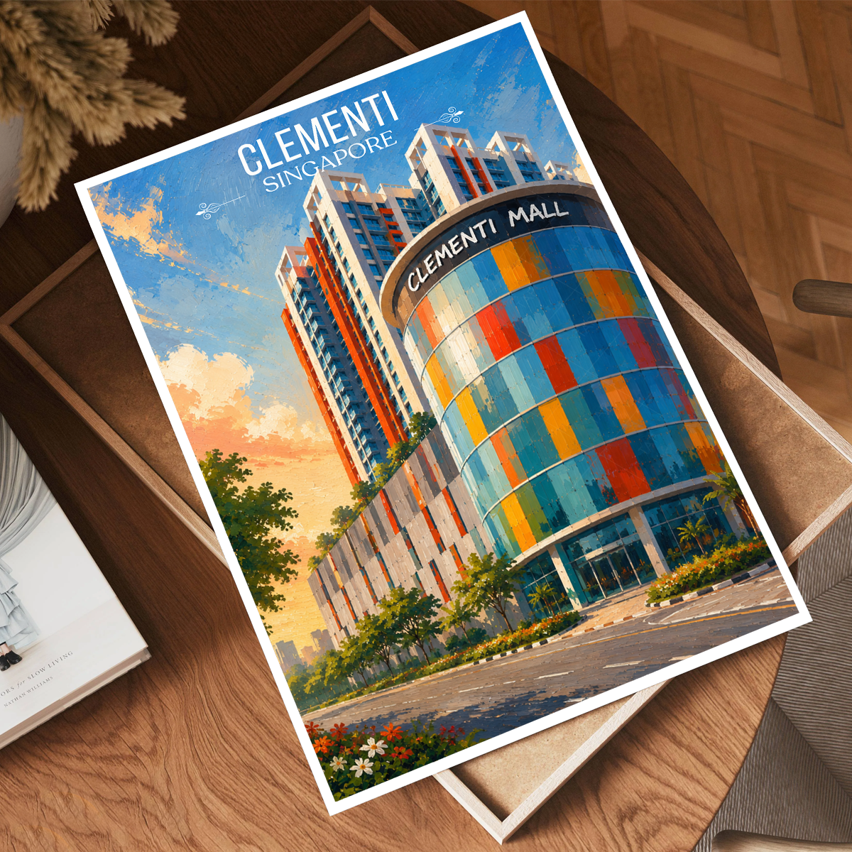Clementi - Singapore - Poster Print Modern Style Wall Art