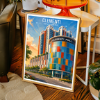 Clementi - Singapore - Poster Print Modern Style Wall Art