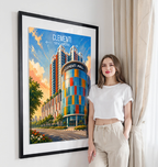 Clementi - Singapore - Poster Print Modern Style Wall Art