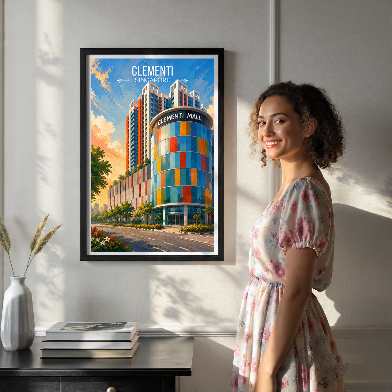 Clementi - Singapore - Poster Print Modern Style Wall Art