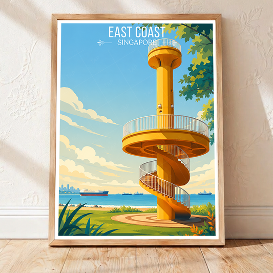 East Coast - Singapore - Poster Print Modern Style Wall Art - Art Print - Travel Art Poster