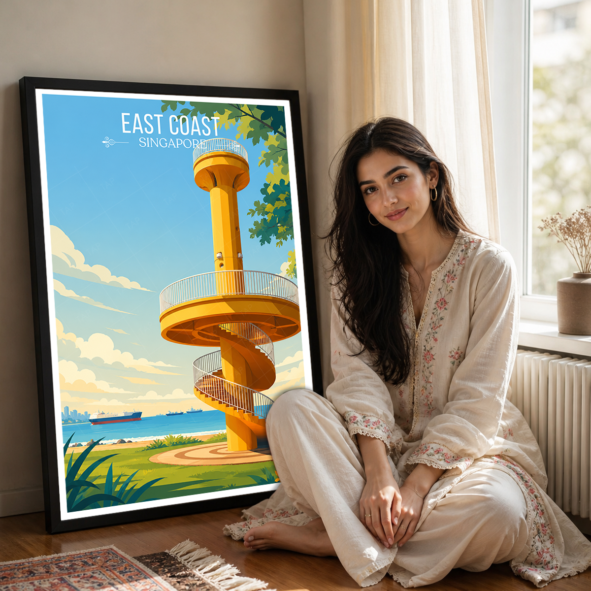 East Coast - Singapore - Poster Print Modern Style Wall Art