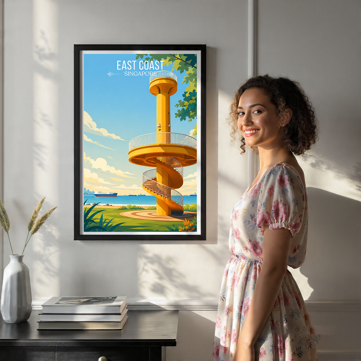 East Coast - Singapore - Poster Print Modern Style Wall Art