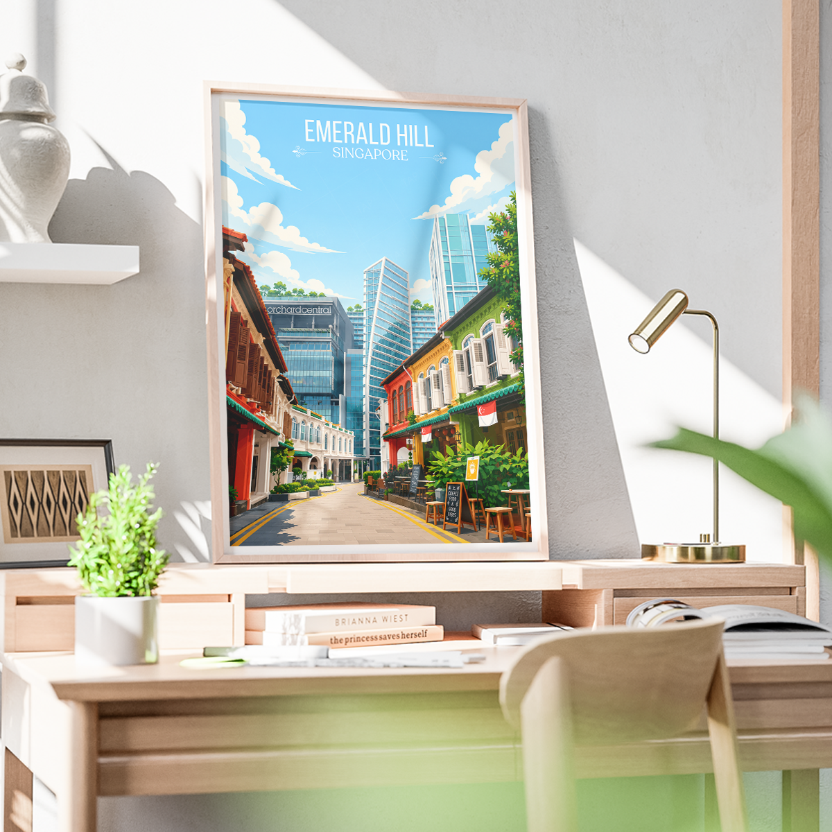 Emerald Hill - Singapore - Poster Print Modern Style Wall Art
