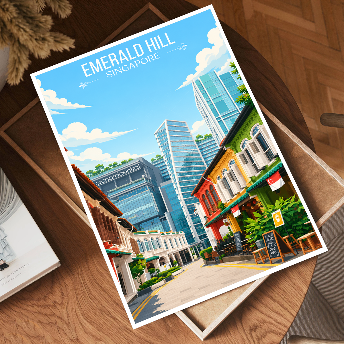 Emerald Hill - Singapore - Poster Print Modern Style Wall Art