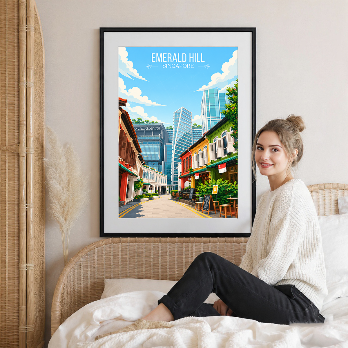 Emerald Hill - Singapore - Poster Print Modern Style Wall Art