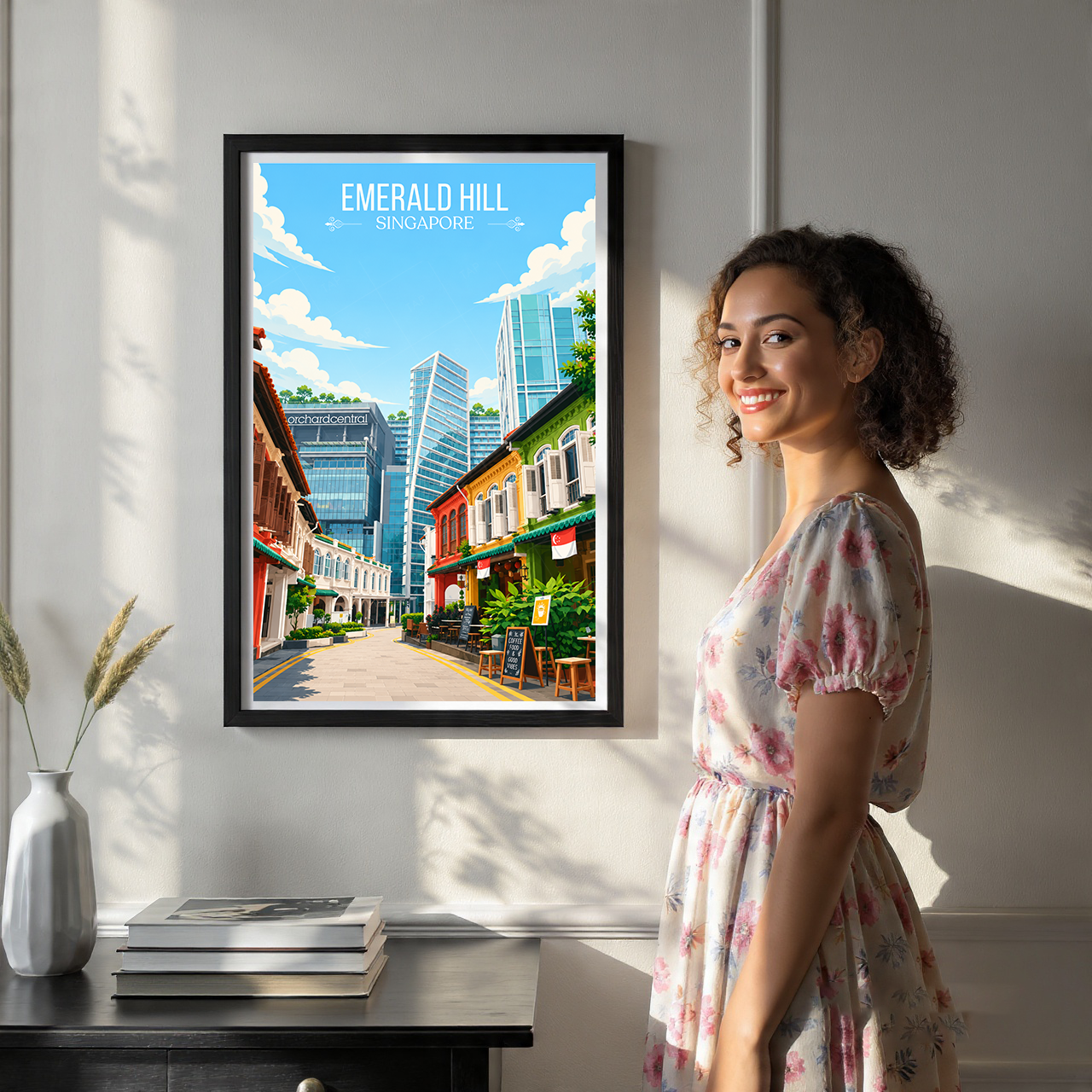 Emerald Hill - Singapore - Poster Print Modern Style Wall Art