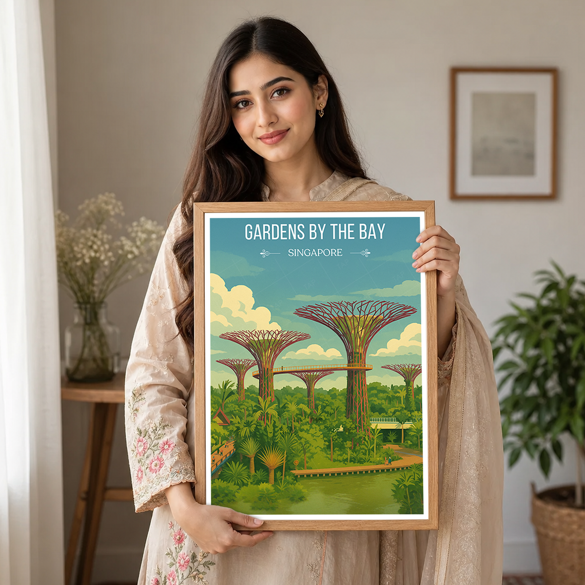 Gardens Bay - Singapore - Poster Print Modern Style Wall Art