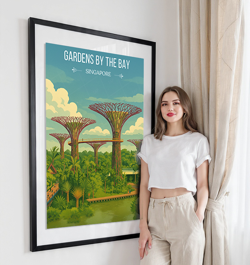 Gardens Bay - Singapore - Poster Print Modern Style Wall Art