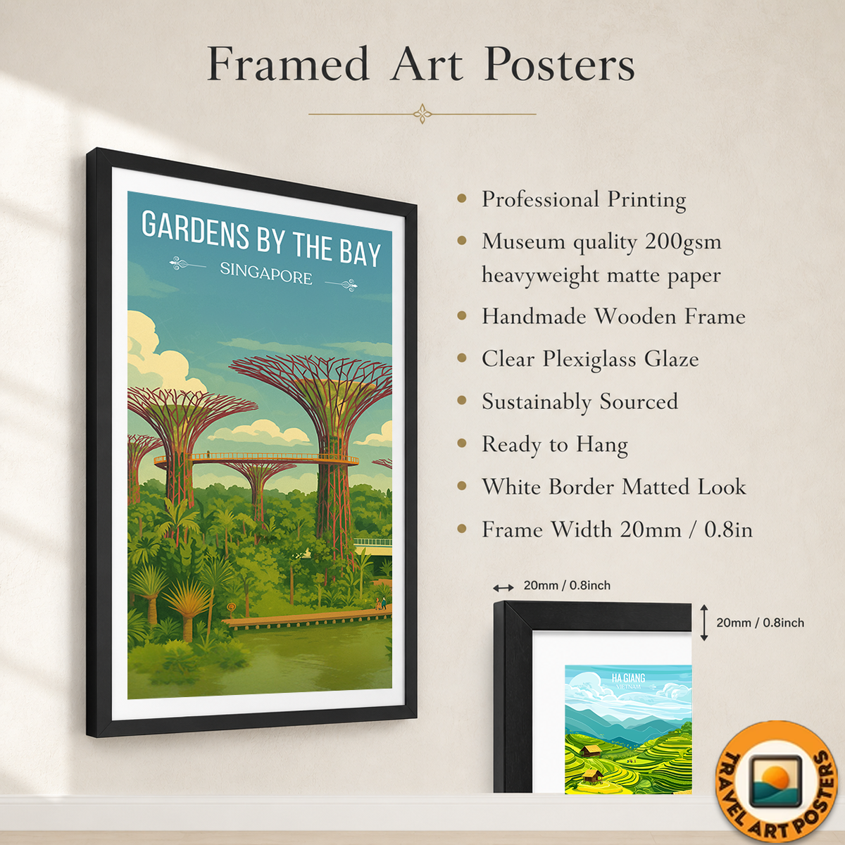 Gardens Bay - Singapore - Poster Print Modern Style Wall Art