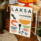 Laksa - Singapore - Poster Print Modern Style Wall Art