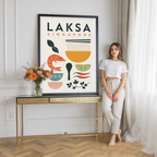 Laksa - Singapore - Poster Print Modern Style Wall Art