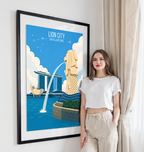 Lion City - Singapore - Poster Print Modern Style Wall Art