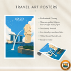 Lion City - Singapore - Poster Print Modern Style Wall Art