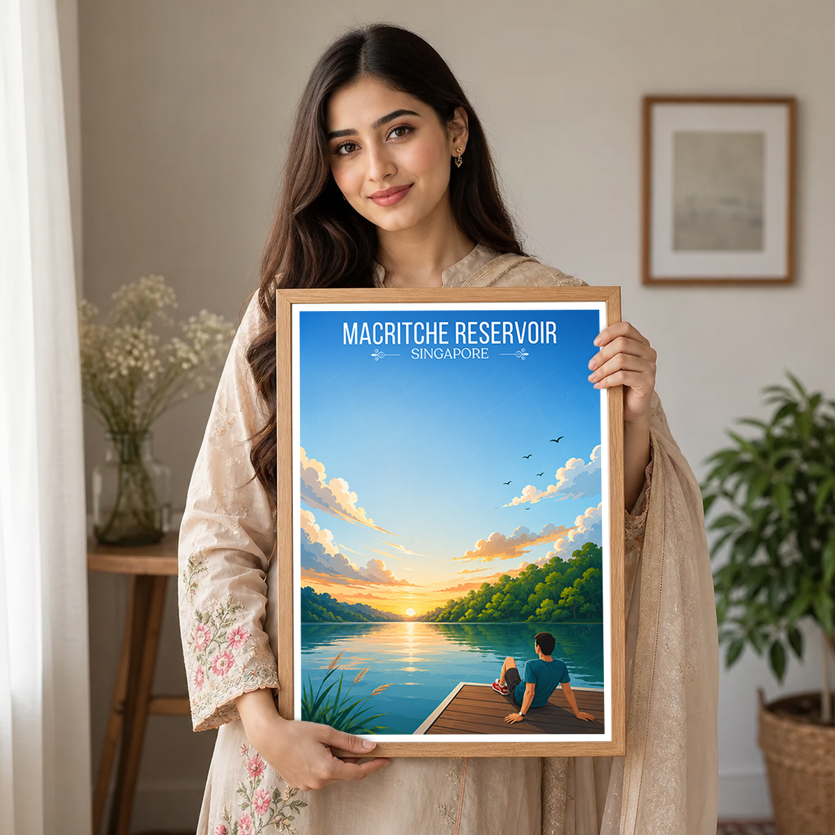 MacRitche Reservoir - Singapore - Poster Print Modern Style Wall Art