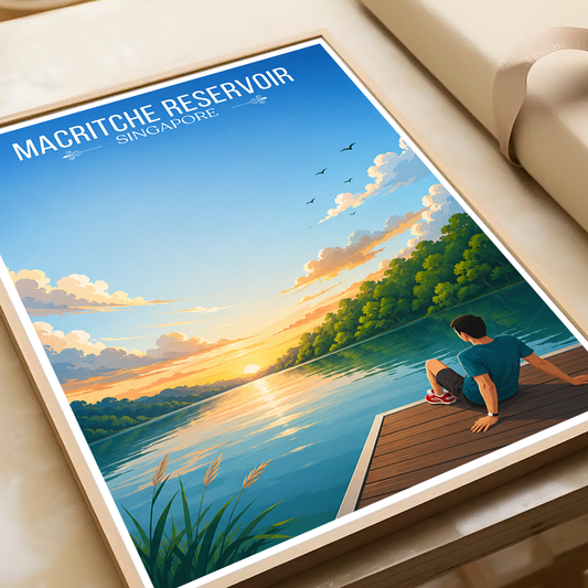 MacRitche Reservoir - Singapore - Poster Print Modern Style Wall Art - Art Print - Travel Art Poster