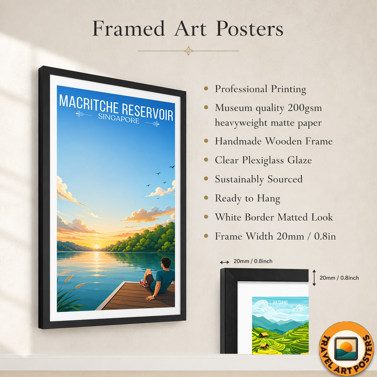 MacRitche Reservoir - Singapore - Poster Print Modern Style Wall Art