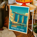 Marina Bay Sands - Singapore - Poster Print Modern Style Wall Art